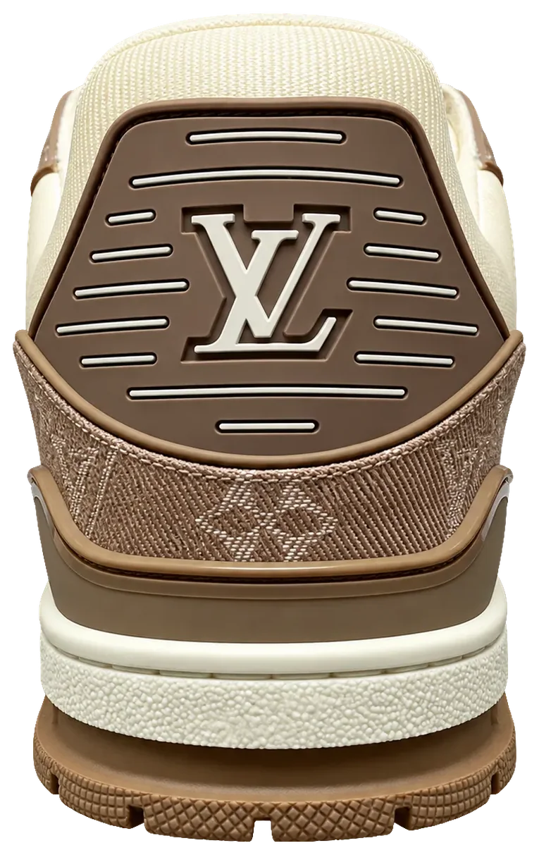 LV Trainer Low Monogram Denim Brown White · Foto 3 de 7