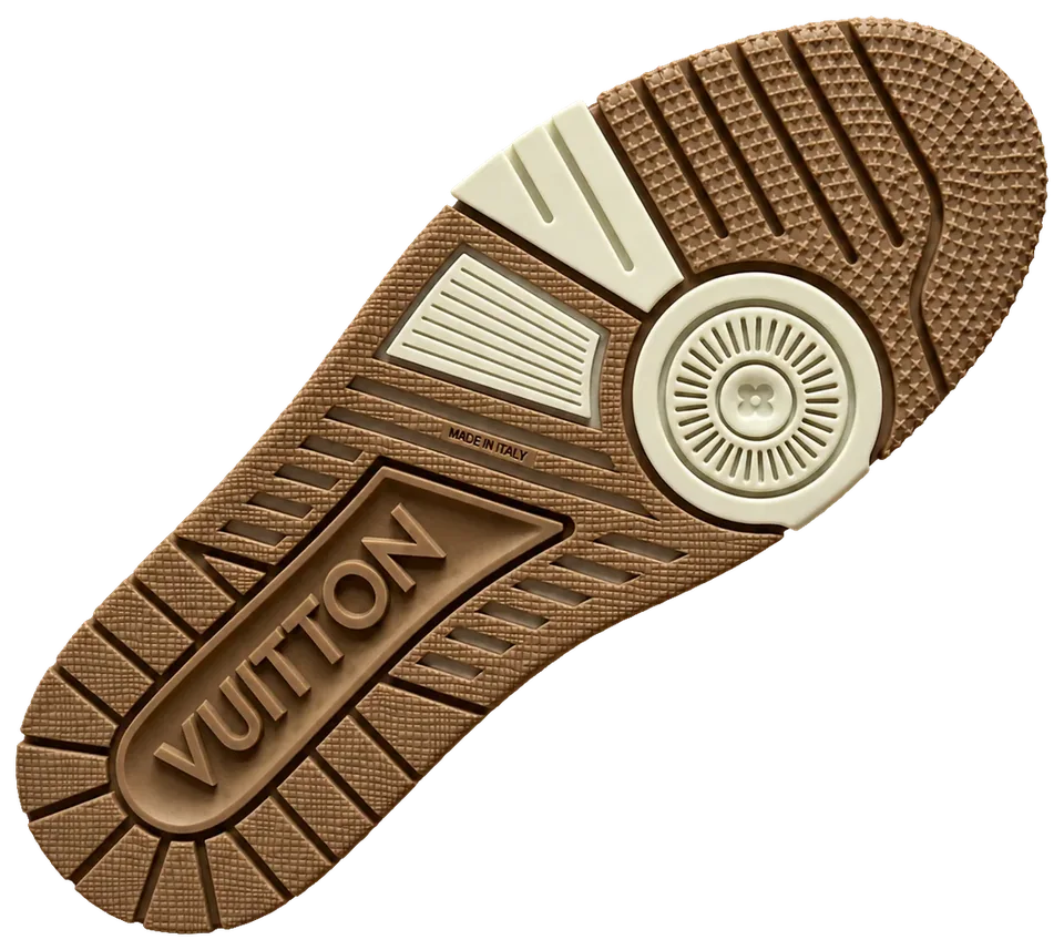 LV Trainer Low Monogram Denim Brown White · Foto 4 de 7