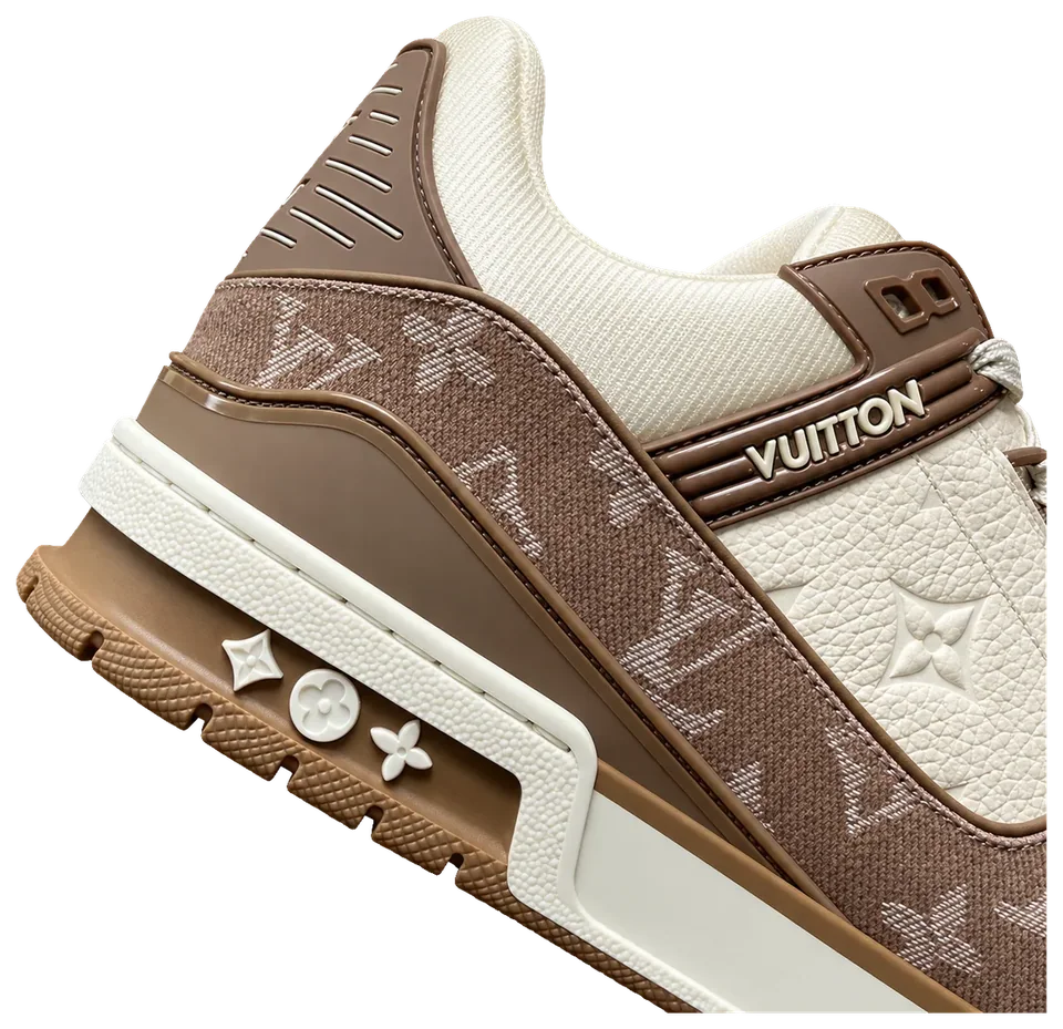 LV Trainer Low Monogram Denim Brown White · Foto 6 de 7