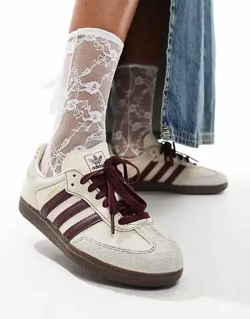 Adidas Samba OG Wonder White Maroon · Foto 3 de 7