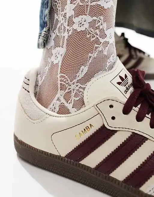 Adidas Samba OG Wonder White Maroon · Foto 4 de 7