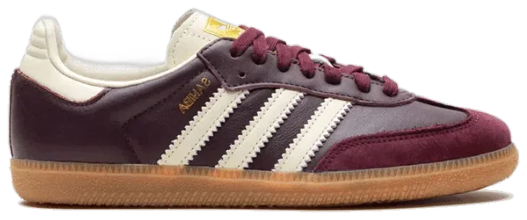 Adidas Samba OG Maroon Gold Metallic
