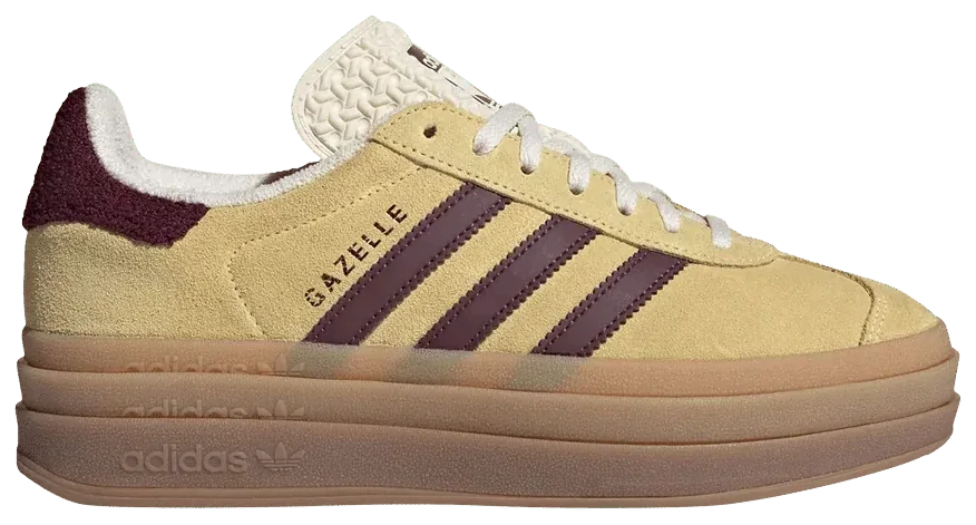 adidas Gazelle Bold Almost Yellow Maroon (Women's)