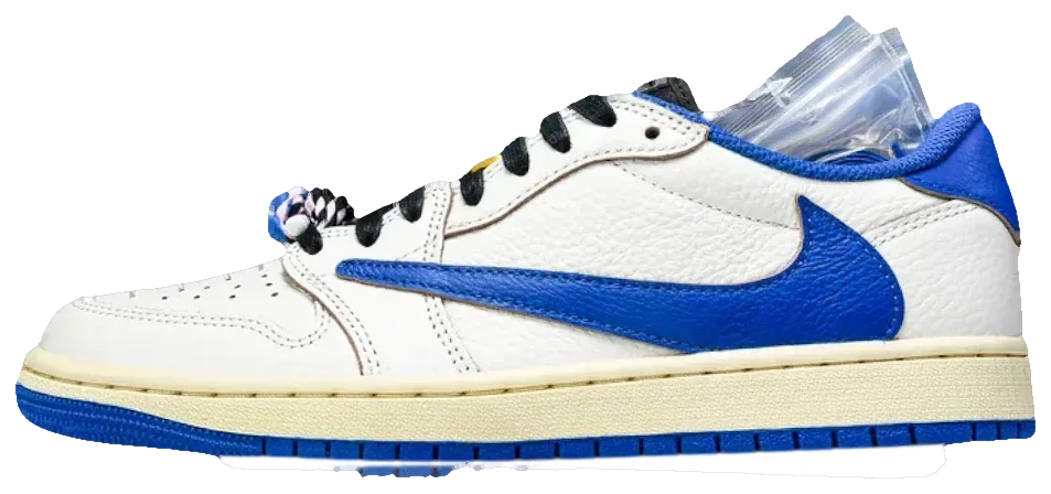 Travis Scott x Fragment AJ1 Low OG Sail Military Blue · Foto 2 de 9