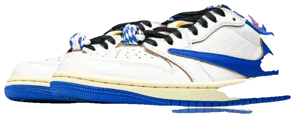 Travis Scott x Fragment AJ1 Low OG Sail Military Blue · Foto 4 de 9