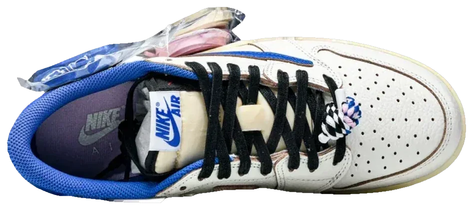 Travis Scott x Fragment AJ1 Low OG Sail Military Blue · Foto 5 de 9