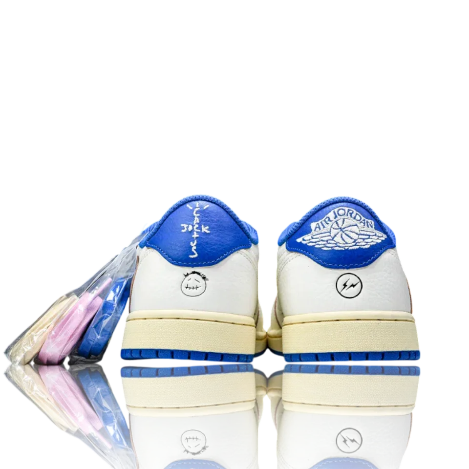 Travis Scott x Fragment AJ1 Low OG Sail Military Blue · Foto 8 de 9