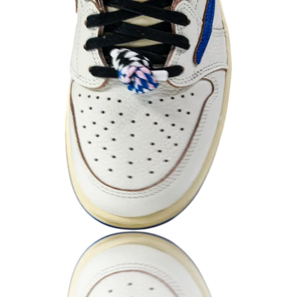 Travis Scott x Fragment AJ1 Low OG Sail Military Blue · Foto 9 de 9