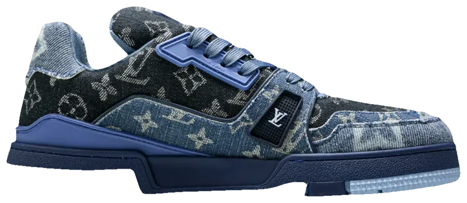 LV Trainer Low Monogram Denim Blue · Foto 3 de 9