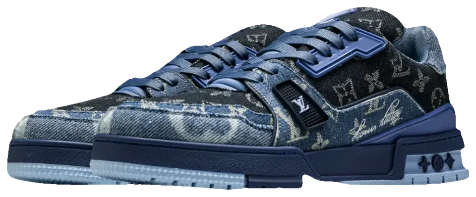 LV Trainer Low Monogram Denim Blue · Foto 4 de 9