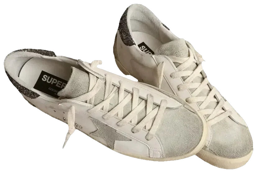 Golden Goose Super-Star Gray Star Dark Gray Glitter Heel Tab · Foto 4 de 4