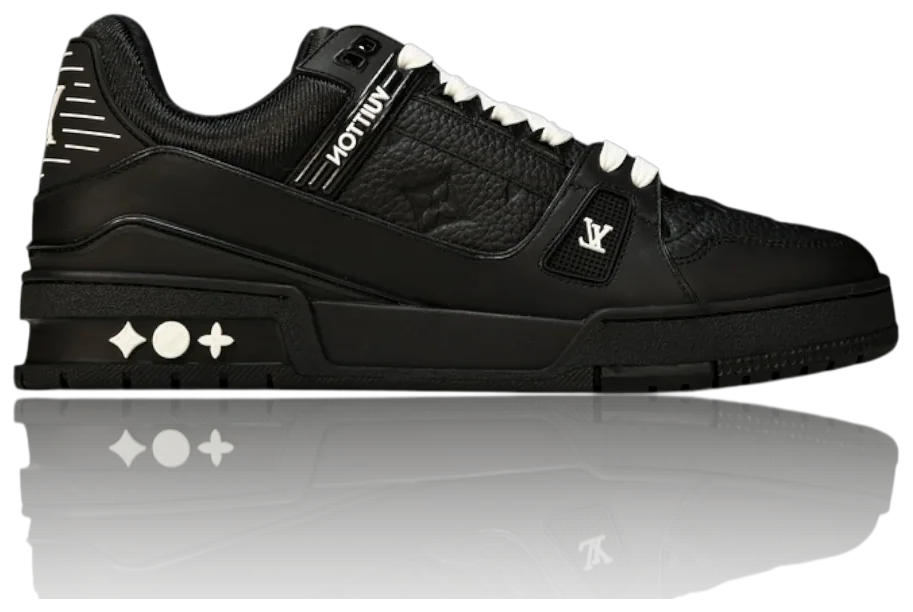 LV Trainer Low Monogram Black Embossed