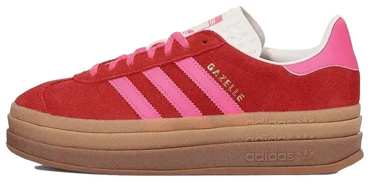 Adidas Gazelle Bold Collegiate Red Lucid Pink · Foto 2 de 3