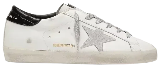 Golden Goose Ante Blanco Refuerzo Talón Estampado Negro