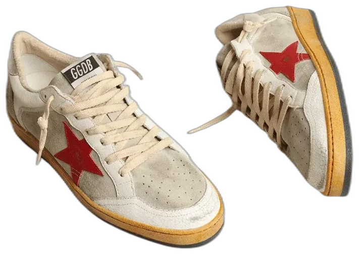 Golden Goose Ball Star Gris con Estrella Roja · Foto 2 de 3