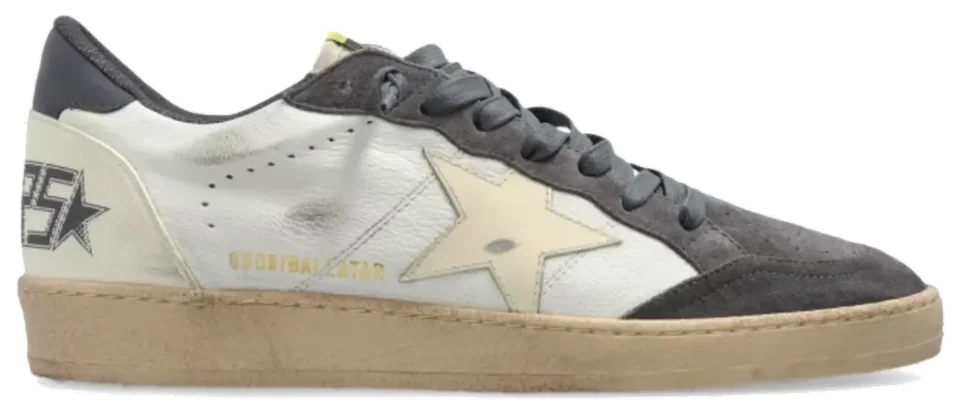 Golden Goose Ball Star Gris Estrella Crema