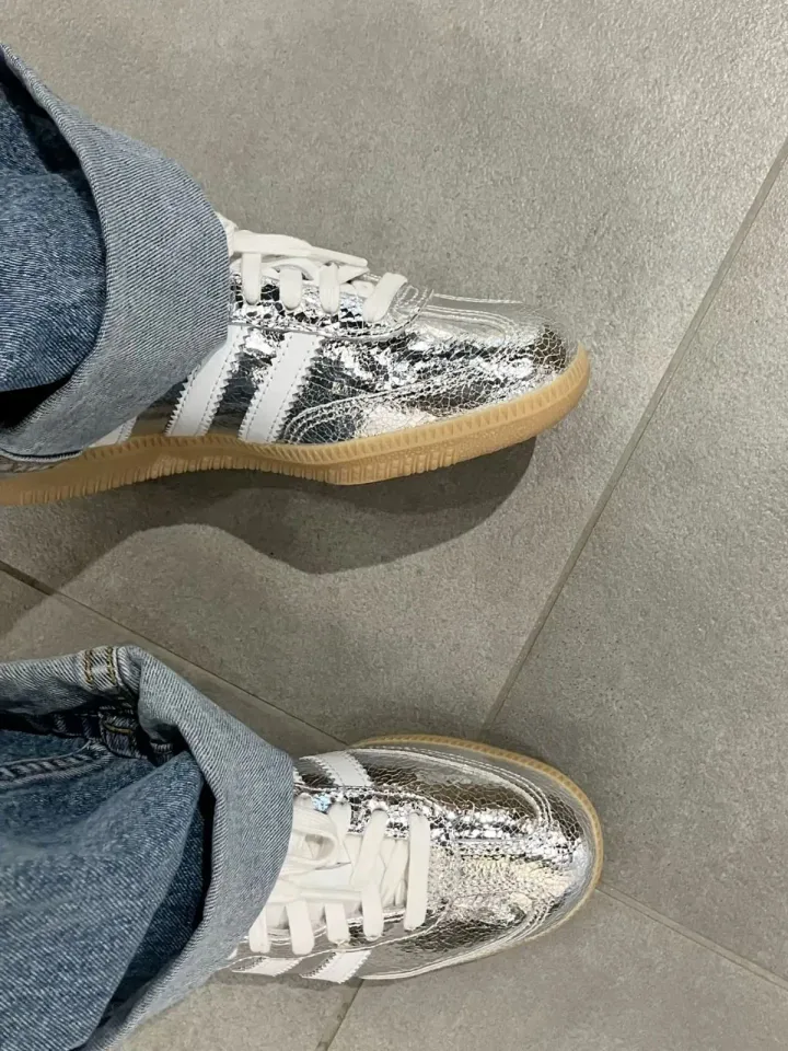 adidas Samba OG Trainers Silver Metalic White White · Foto 2 de 6