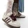 Adidas Samba OG Wonder White Maroon - Vista lateral