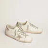 Golden Goose Super-Star Silver Heel Tab Stud Lettering
