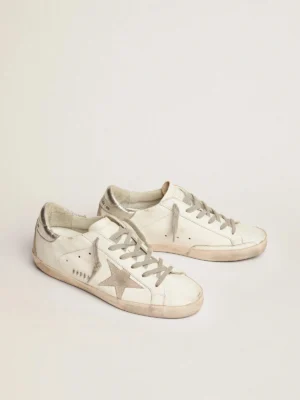 Golden Goose Super-Star Silver Heel Tab Stud Lettering