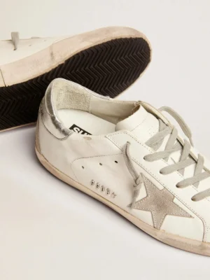 Golden Goose Super-Star Silver Heel Tab Stud Lettering
