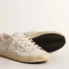 Golden Goose Super-Star Silver Leather Star Pink Heel Tab