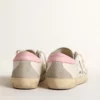 Golden Goose Super-Star Silver Leather Star Pink Heel Tab