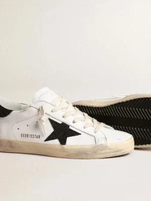 Golden Goose Super-Star Black Swarovski Crystal Star Heel Tab