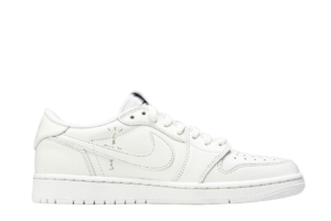 Air Jordan 1 Low OG x Travis Scott White Party — fondo transparente sin sombra
