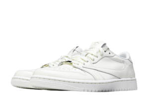 Air Jordan 1 Low OG x Travis Scott White Party — fondo transparente sin sombra