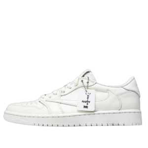 Air Jordan 1 Low OG x Travis Scott White Party — fondo transparente sin sombra