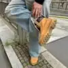 Timberland Botines clásicos con cordones en color wheat/camel para hombre