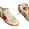 Golden Goose Ball Star Gris con Estrella Roja