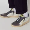 Golden Goose Ball Star Gris Estrella Crema